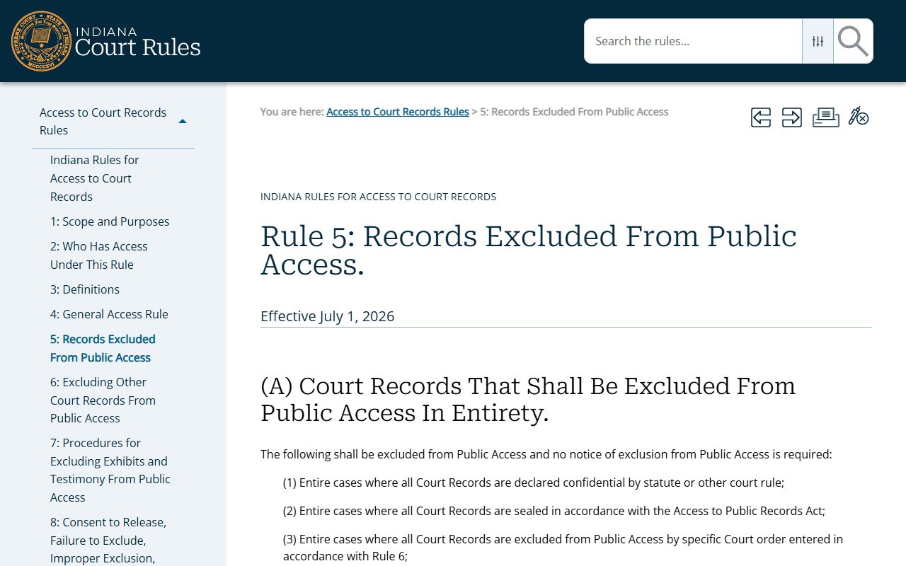 Howard County court dockets Rule 5 restricted records source