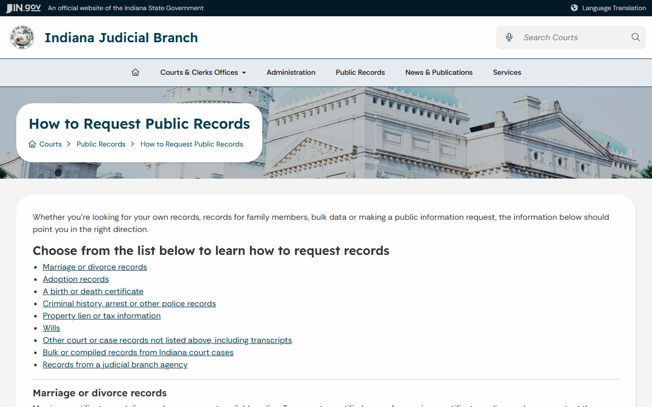 Howard County court records request guide source