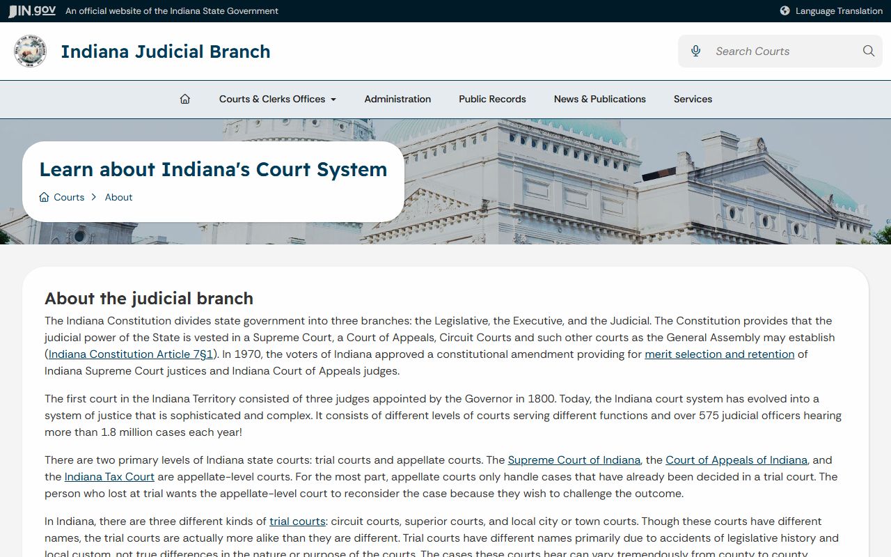 Howard County court records Indiana court hierarchy overview