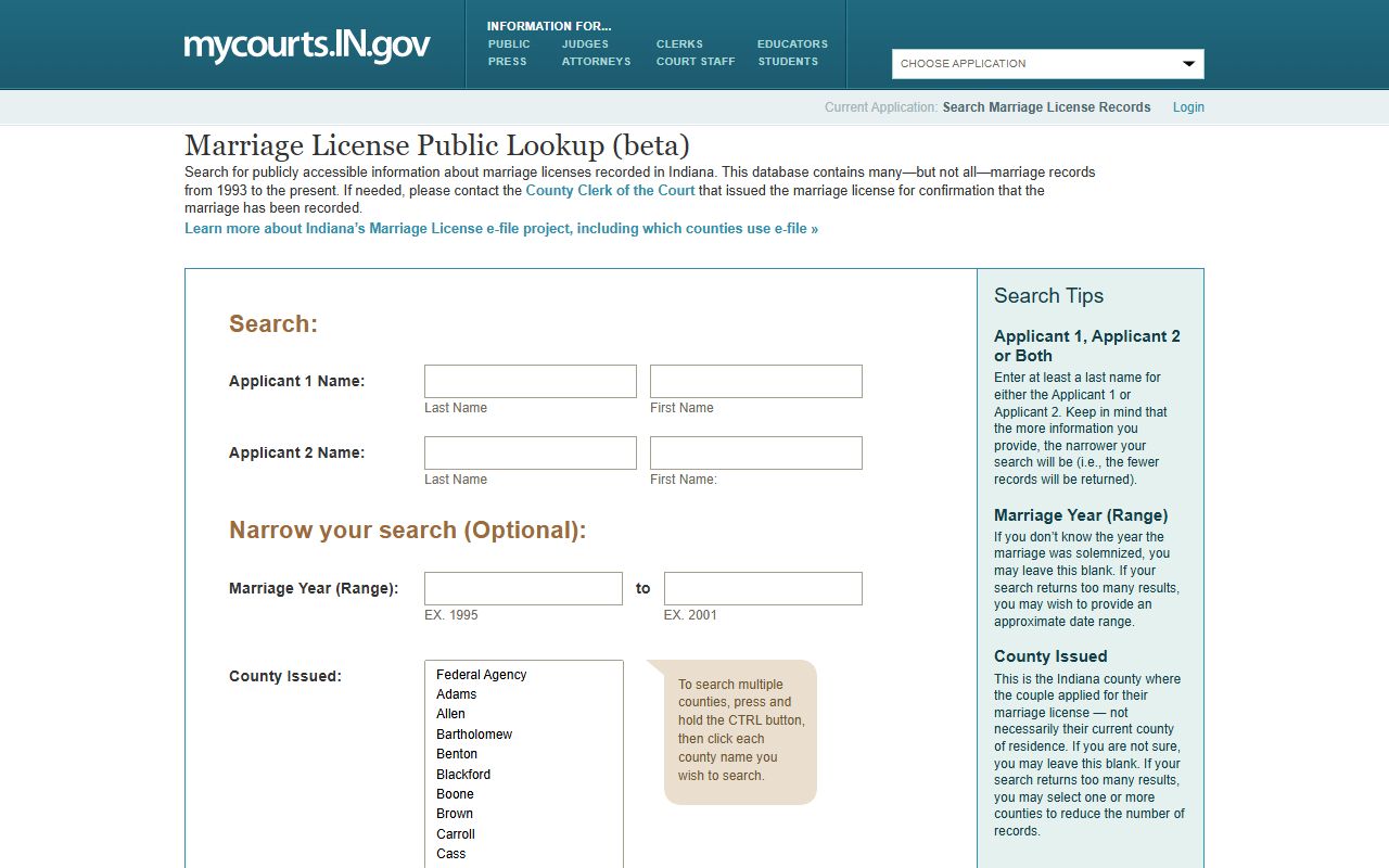 Howard County marriage records public marriage license lookup