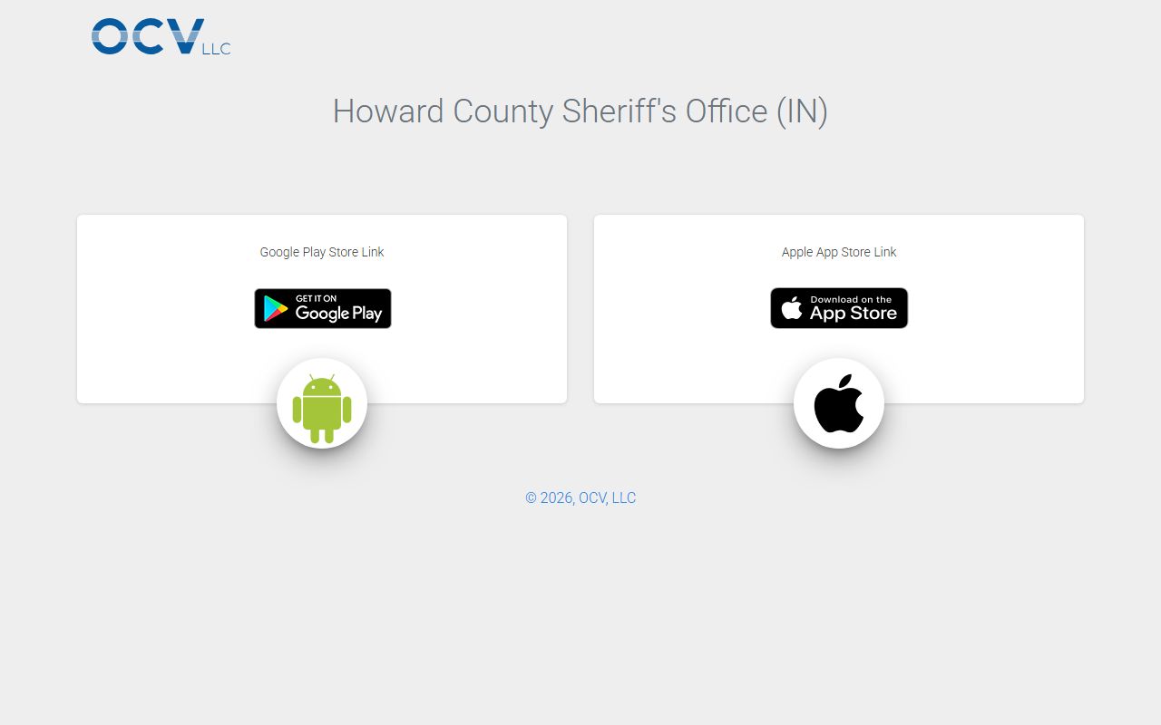 Howard County warrant records sheriff app share page